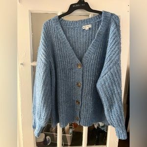 Blue Knit Button up Cardigan size 3x